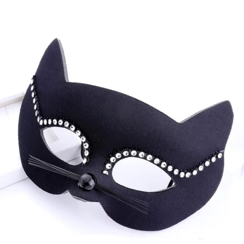  Children Cute Gold Powder Cat Face Mask Kids Masquerade Dance Performance Masks Funny Party Dress Up Props|props|props party |
