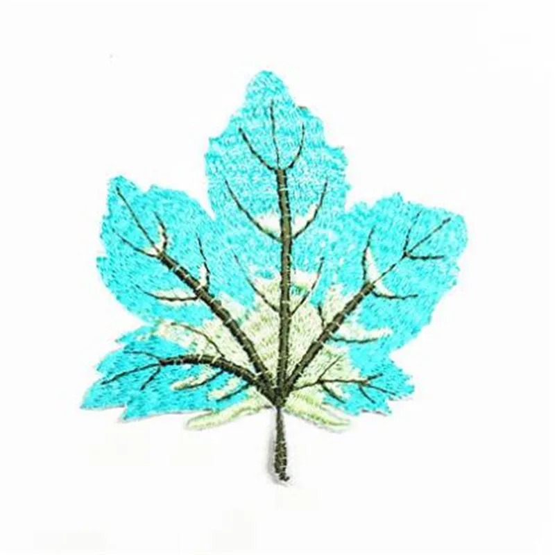 Женская и мужская одежда вышивка 5 шт цветок патч дело с ним 75 мм кленовые листья