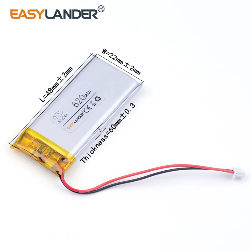 602248 3 7 V 620mAh литий полимерный ионный аккумулятор для Mp3 mp4 DVR камеры телефона GPS PSP