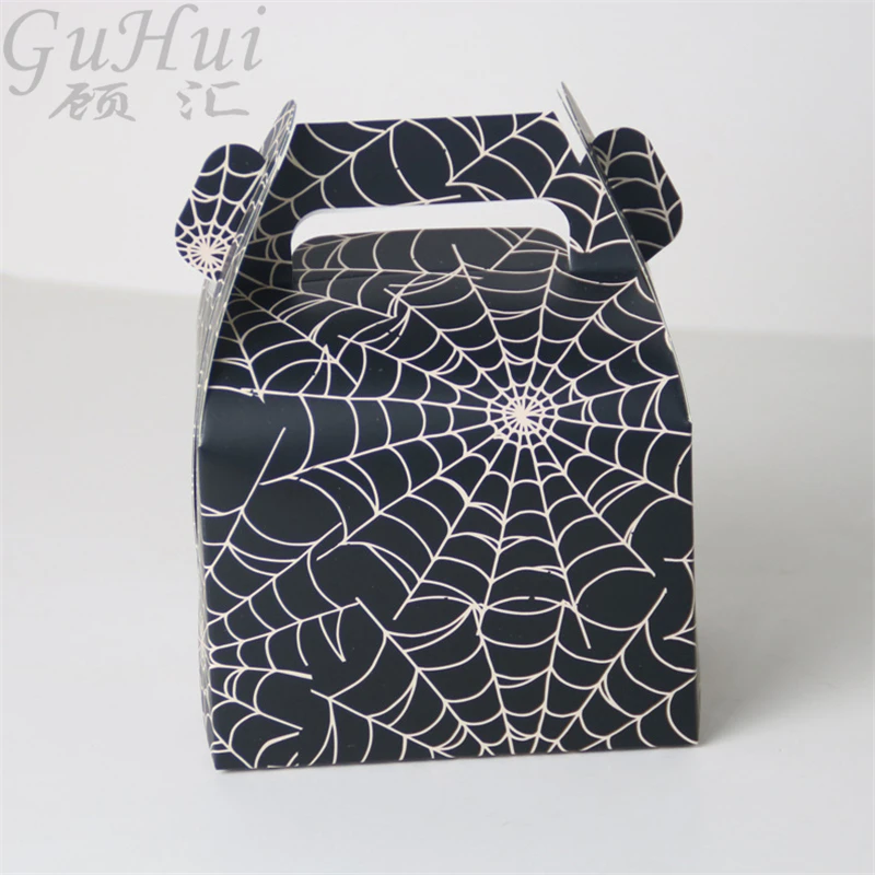 25pcs Halloween Spider Web Decoration Black White Cobweb Candy Box Baby Shower Birthday Party Supplies Gift Bag Kids Favor | Дом и сад