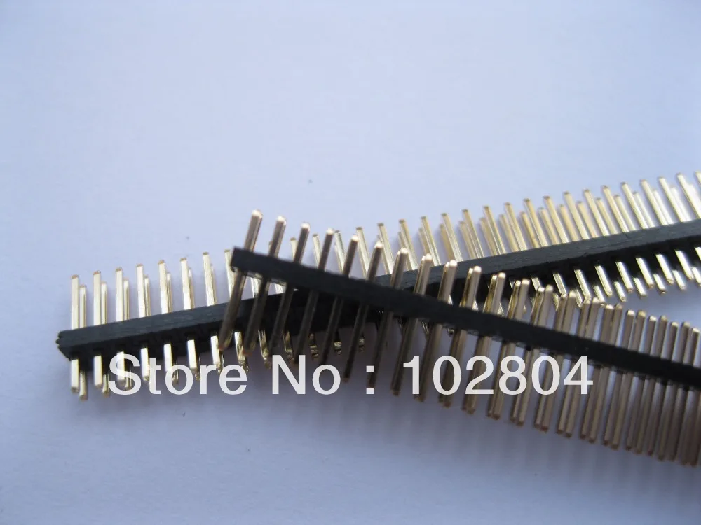 60 шт Позолоченные 1 27 мм разрывный штыревой разъем 2x40 80pin мужской двухрядная