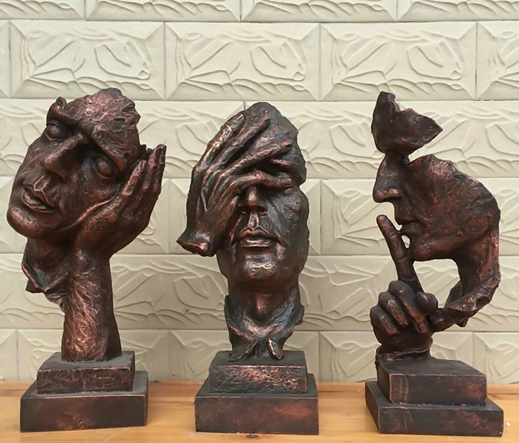 Портрет скульптуры Курить сигару креативные домашние декоративные полимерные