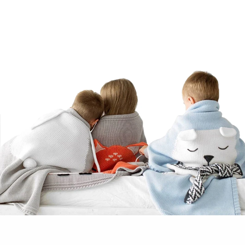 Одеяло для новорожденных осеннее милое хлопковое детское одеяло мультяшный