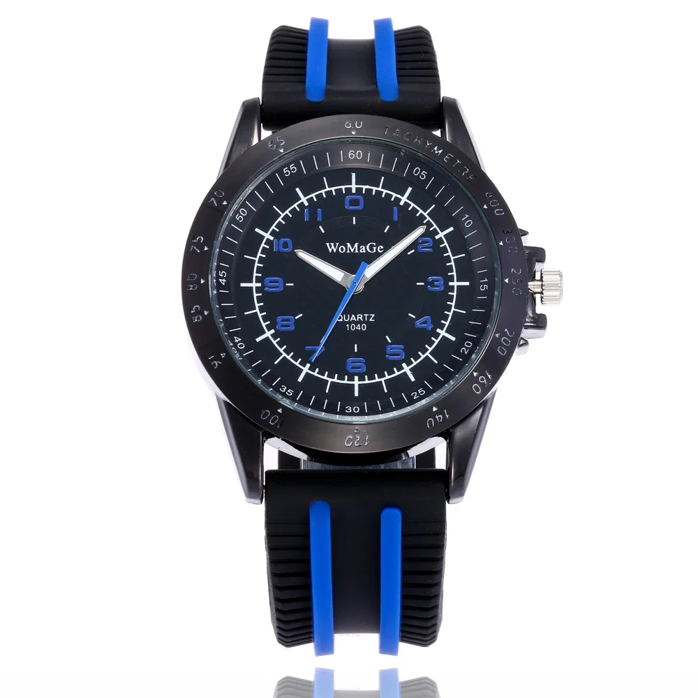 

Sports Watch 2020 New Stylish Men's Military Watches Silicone Watchband Wristwatch Clock erkek kol saati