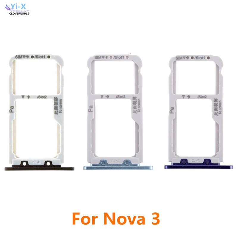 

10pcs/lot SIM Card Tray Slot Holder Adapter for Huawei Nova 3 Nova3 Phone Spare Parts