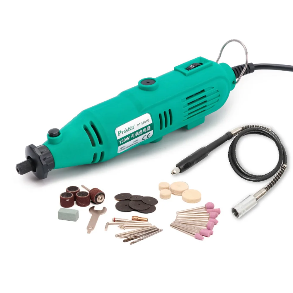 Электрический шлифовальный станок Pro'sKit набор вращающихся инструментов с