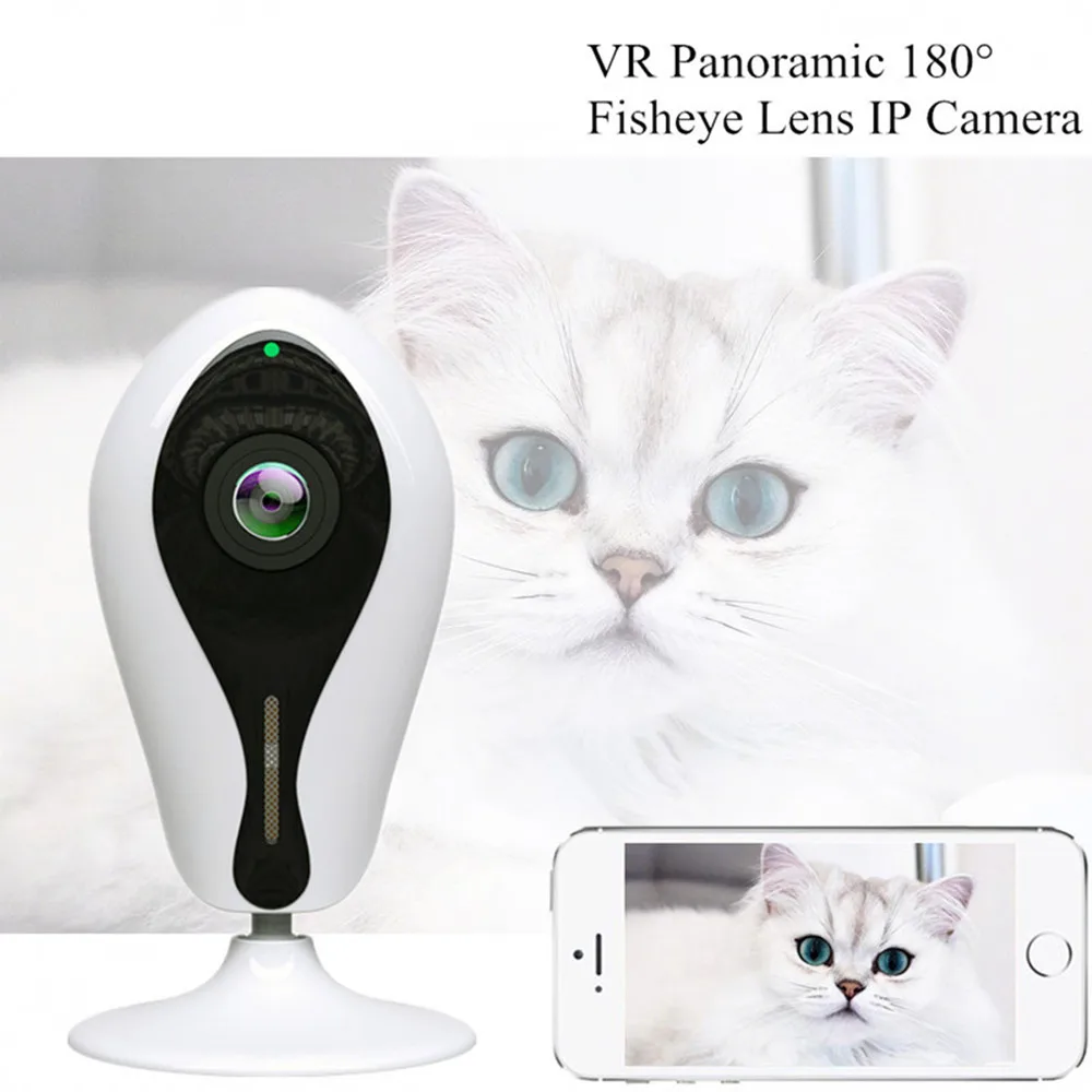 IP Wi-Fi Камера 185 градусов Беспроводной 720 P HD видеонаблюдения сигнализации