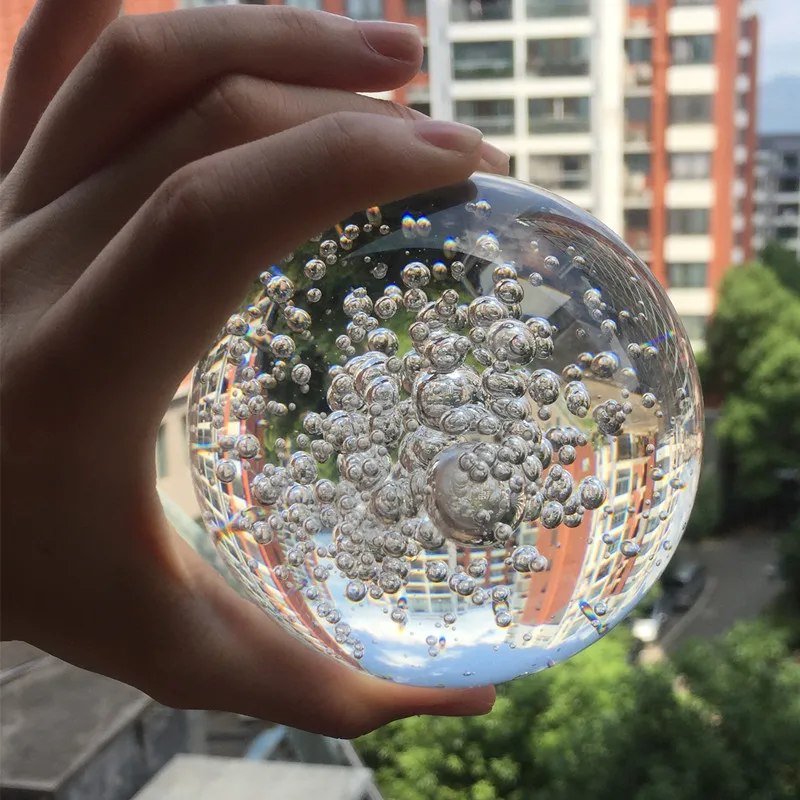 Хрустальный шар в виде пузырьков 60 мм фэн-шуй волшебный стеклянный миниатюрный