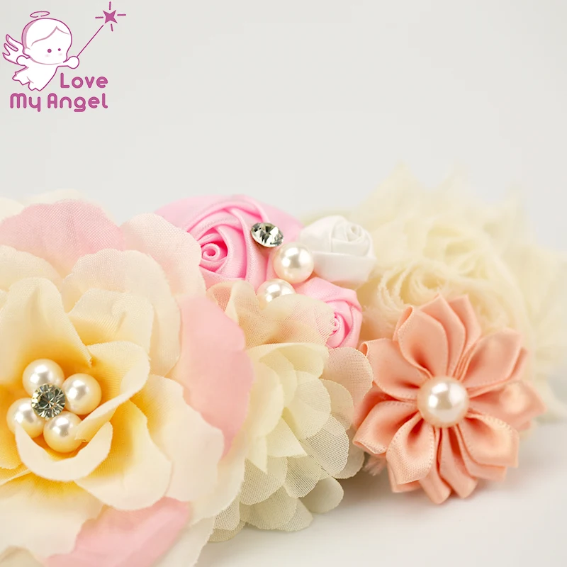 1 шт. светло розовый и слоновой кости цветок пояс для беременных фото реквизит