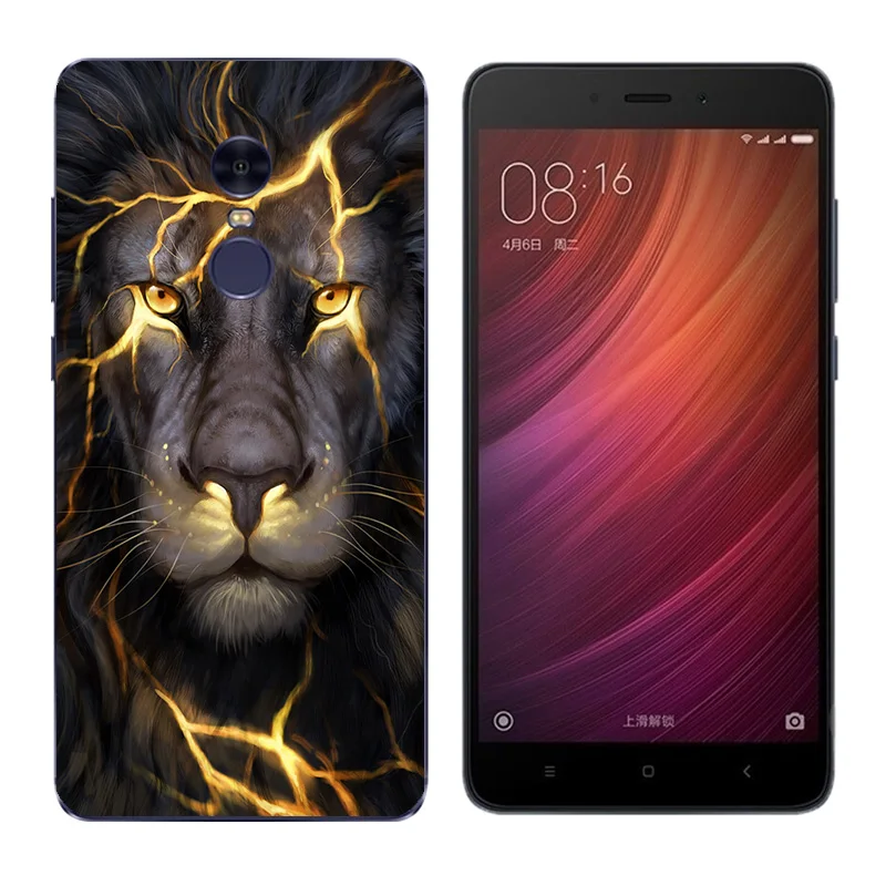 for Xiaomi Redmi Note 4 Case Soft TPU Back Cases 5.5&quot Silicone Cover Triangle Printing Bag |