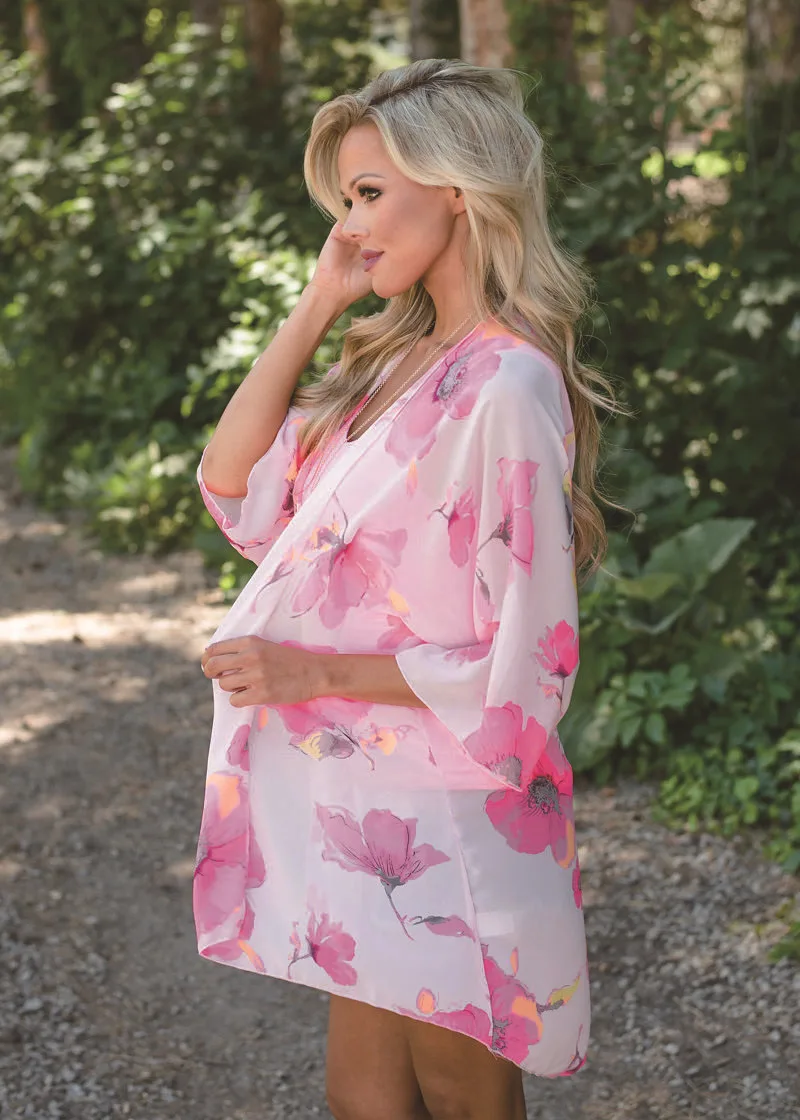 Sexe Mara Print Floral loose casual Womens Kimono Cardigan Shirt Beach Streetwear Top Female Summer elegant Tops and Blouses |