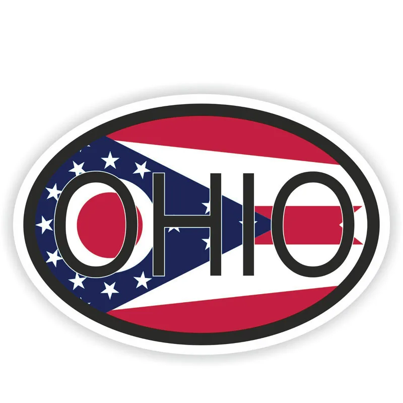 14 5 см * 9 7 Забавный Ohio STATE код страны Автомобильная наклейка на шлем 6-1586 |