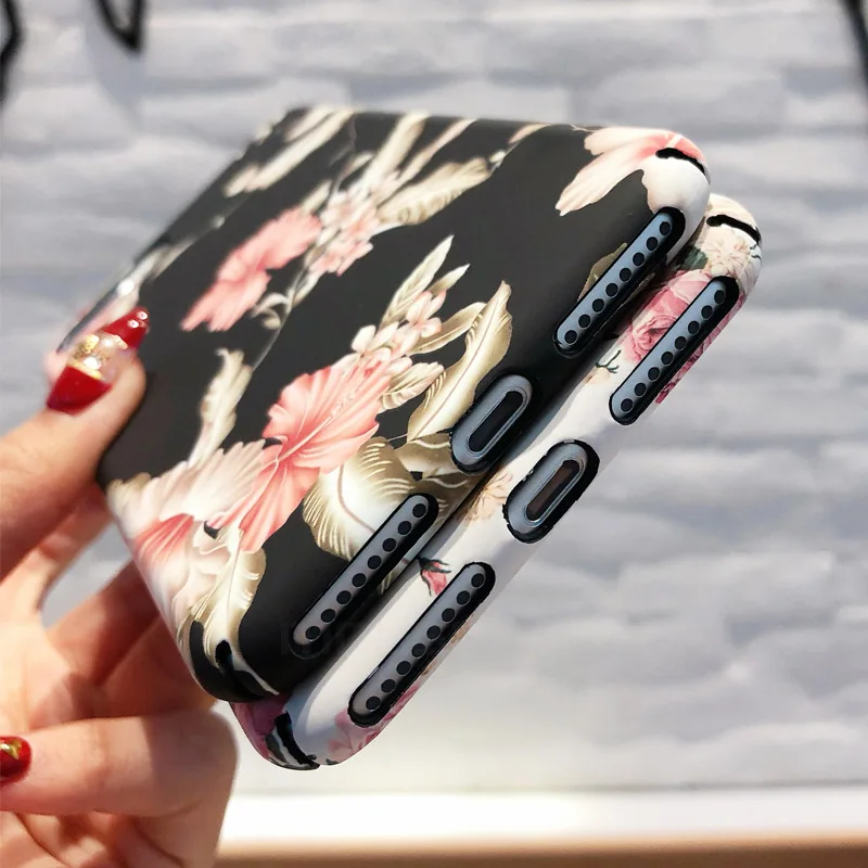 Чехол CAPAME для iPhone 6 6S 7 8 Plus чехлы телефонов с цветочным рисунком жесткая задняя