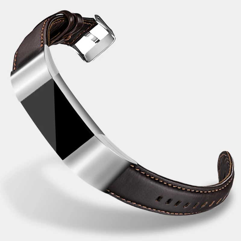 Подходит для фитнес браслета Fitbit Charge 2 с тремя ремешками Новый кожаный ремешок Crazy