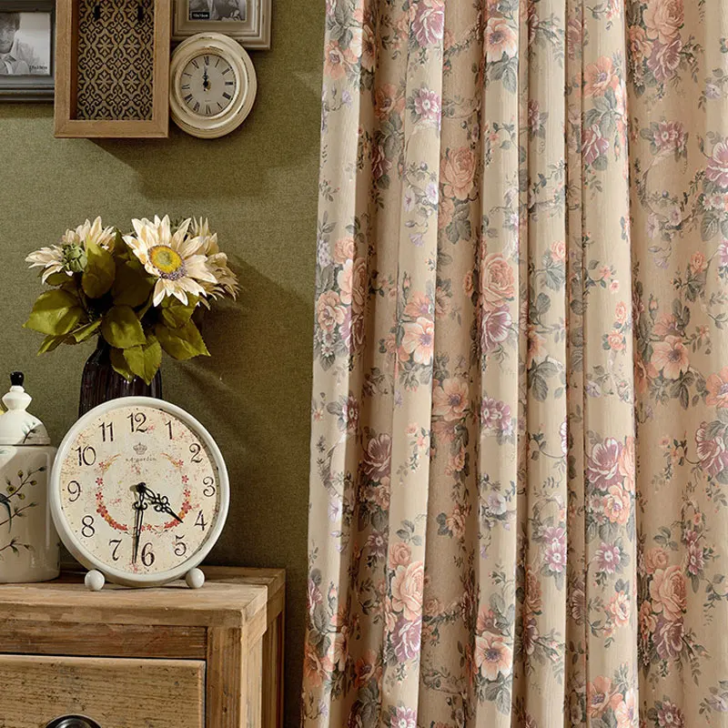 Кафе Кухня интерьера дома Винтажный стиль шторы для гостиной коричневый