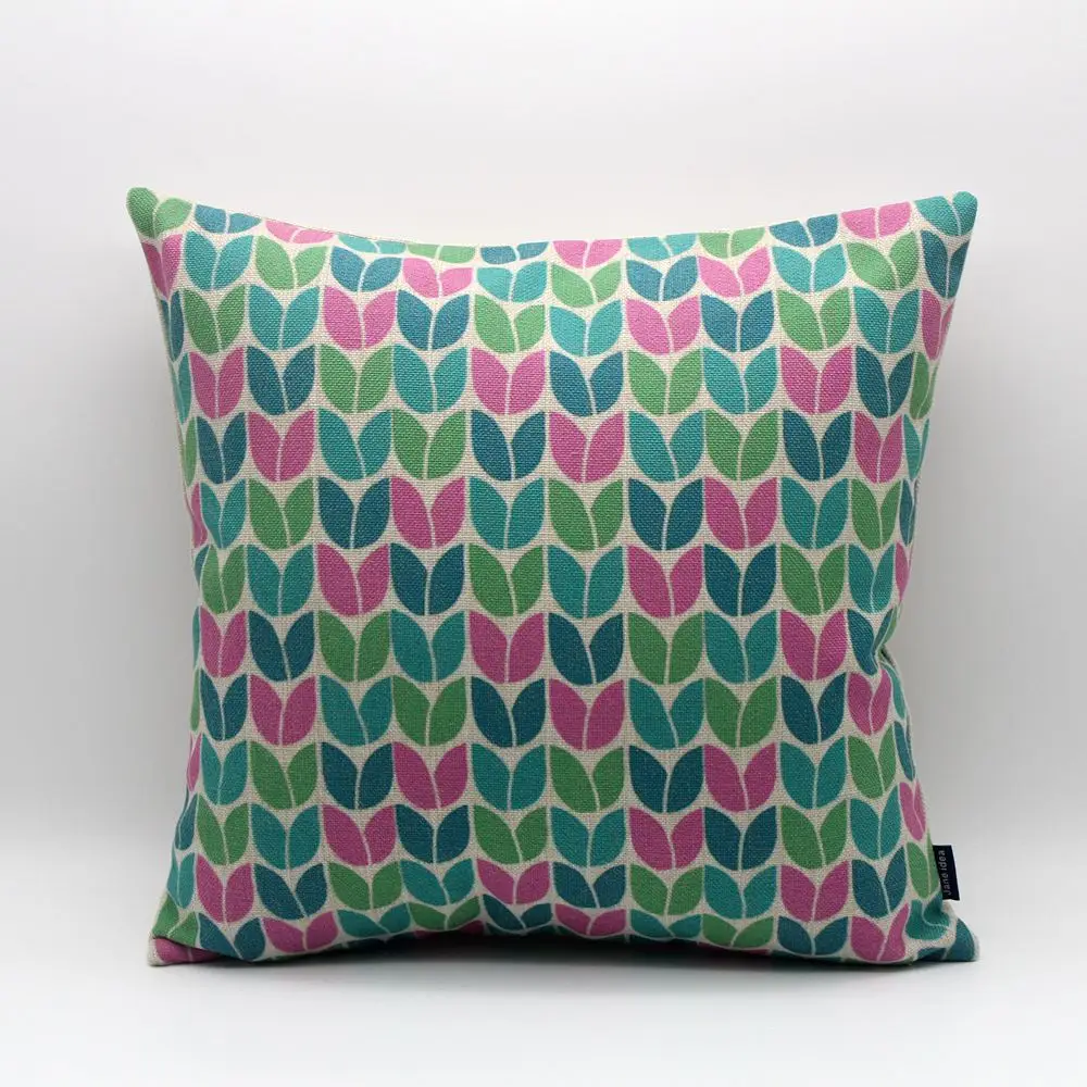 LINKWELL 18x18 &quotмультфильм милый зеленый синий лист для детской комнаты Мешковина