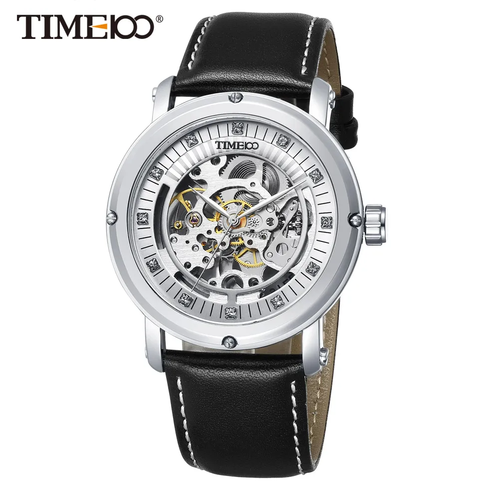 2017 TIME100 мужские Механические часы Автоматические с автоподзаводом ажурный