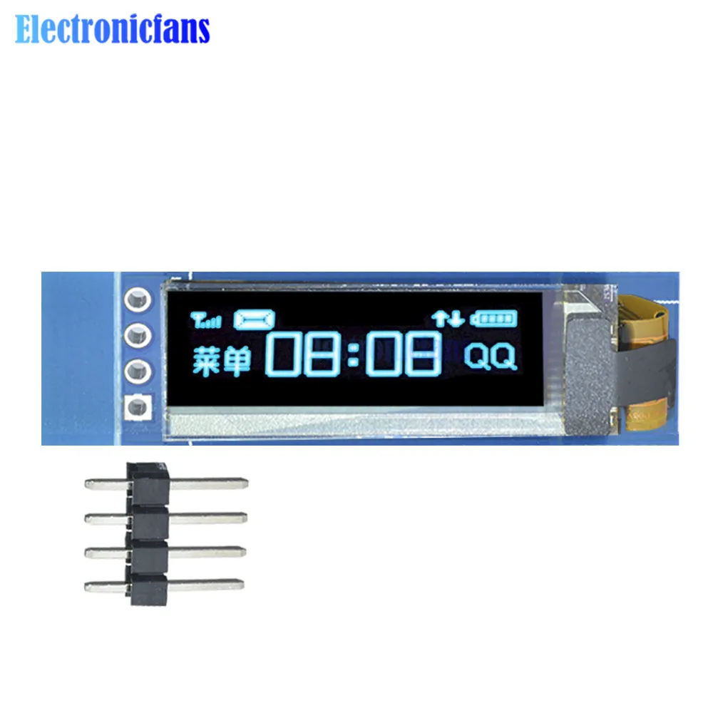 0,91 дюйма 128x32 IIC IEC синий OLED ЖК-дисплей DIY модуль SSD1306 Драйвер IC DC 3,3 В 5 В для Arduino PIC