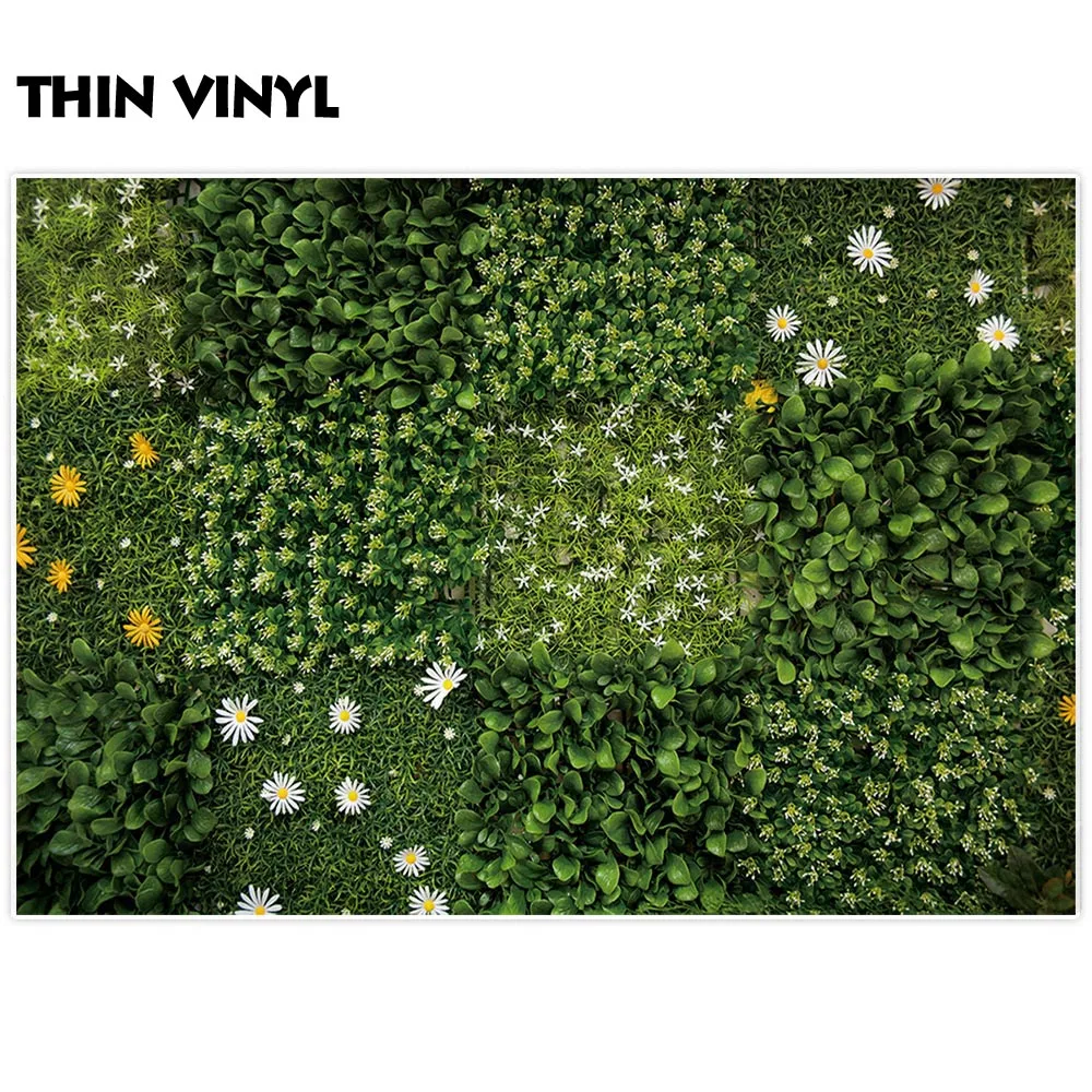 Фон для фотосъемки Allenjoy Весенняя зеленая трава цветок стена пол фон фотостудии