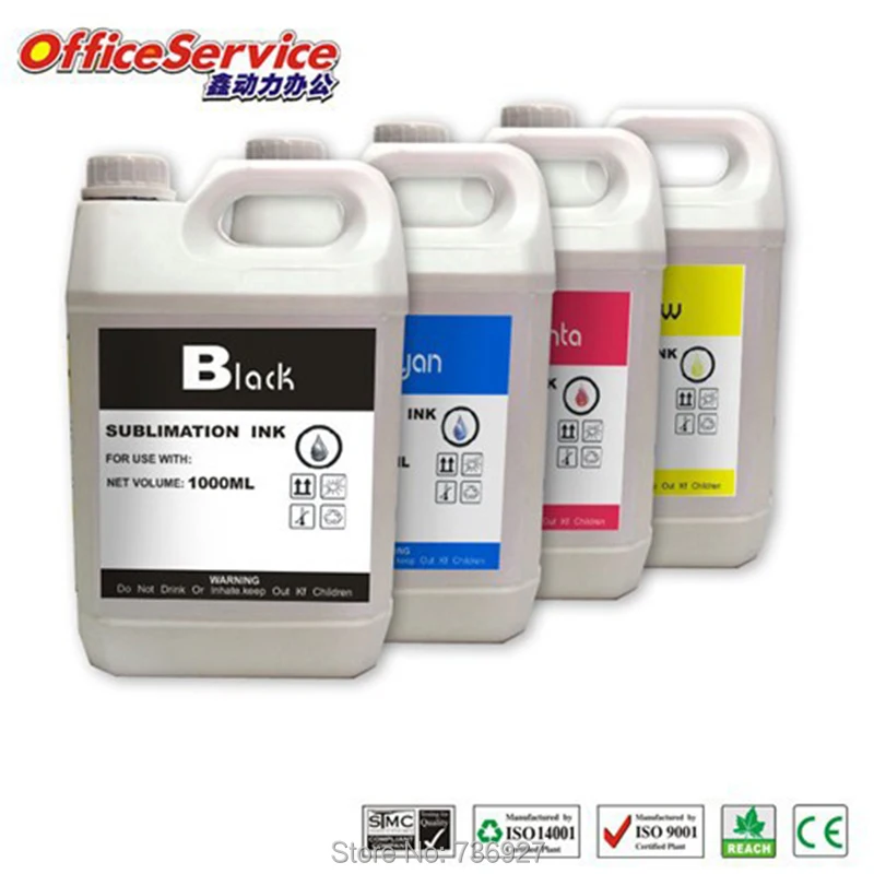 

4x1000 мл универсальный чернила сублимации специализируется для принтеров Epson передачу тепла чернил, используемых в футболки шляпы зеркальны...