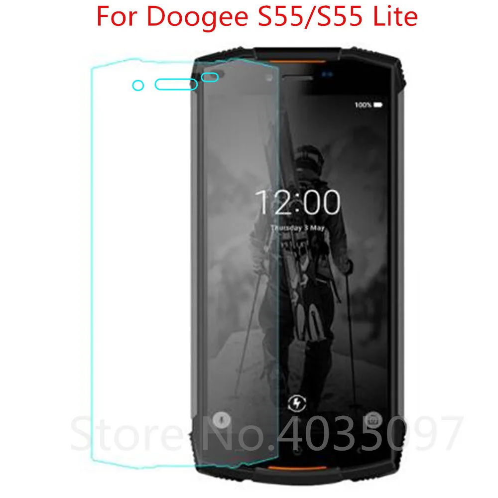 Закаленное стекло Для Doogee S55 2 шт. защита экрана 9H 2.5D искусственное Lite