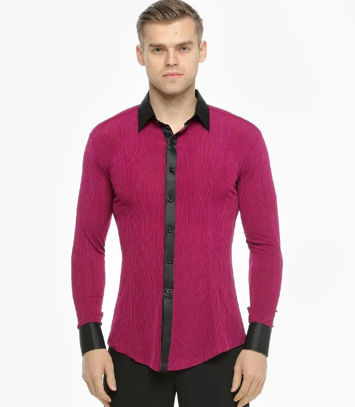 Высококачественная Мужская танцевальная рубашка для соревнований и выступлений