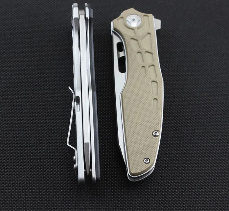 Карманный нож для мытья камня лезвие D2 сталь + Ручка G10 outddor походный охотничий