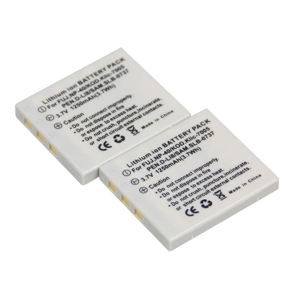 2 шт. Батарея + Зарядное устройство NP-40 NP 40 NP40 Перезаряжаемые Батареи для камеры