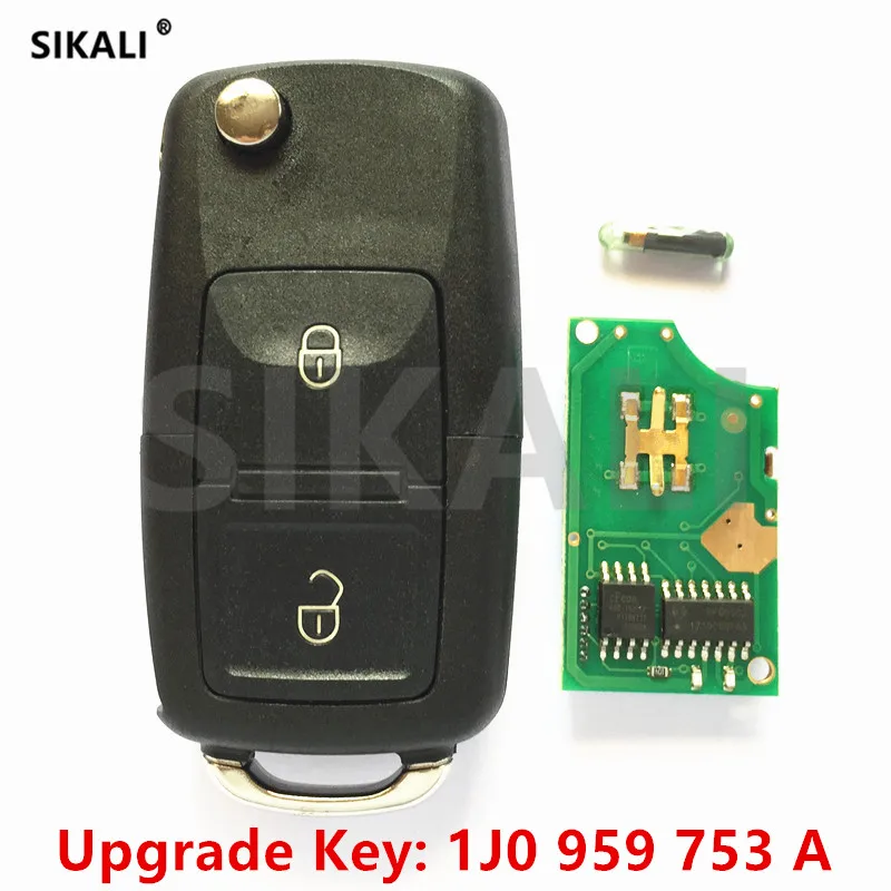 Обновленный Автомобильный Дистанционный ключ SIKALI с чипом ID48 для Skoda 1J0959753A 5FA8137 00