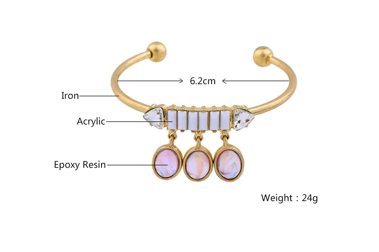 Высокий Польский винт мяч открытый жесткий браслет желтый античный золотистого