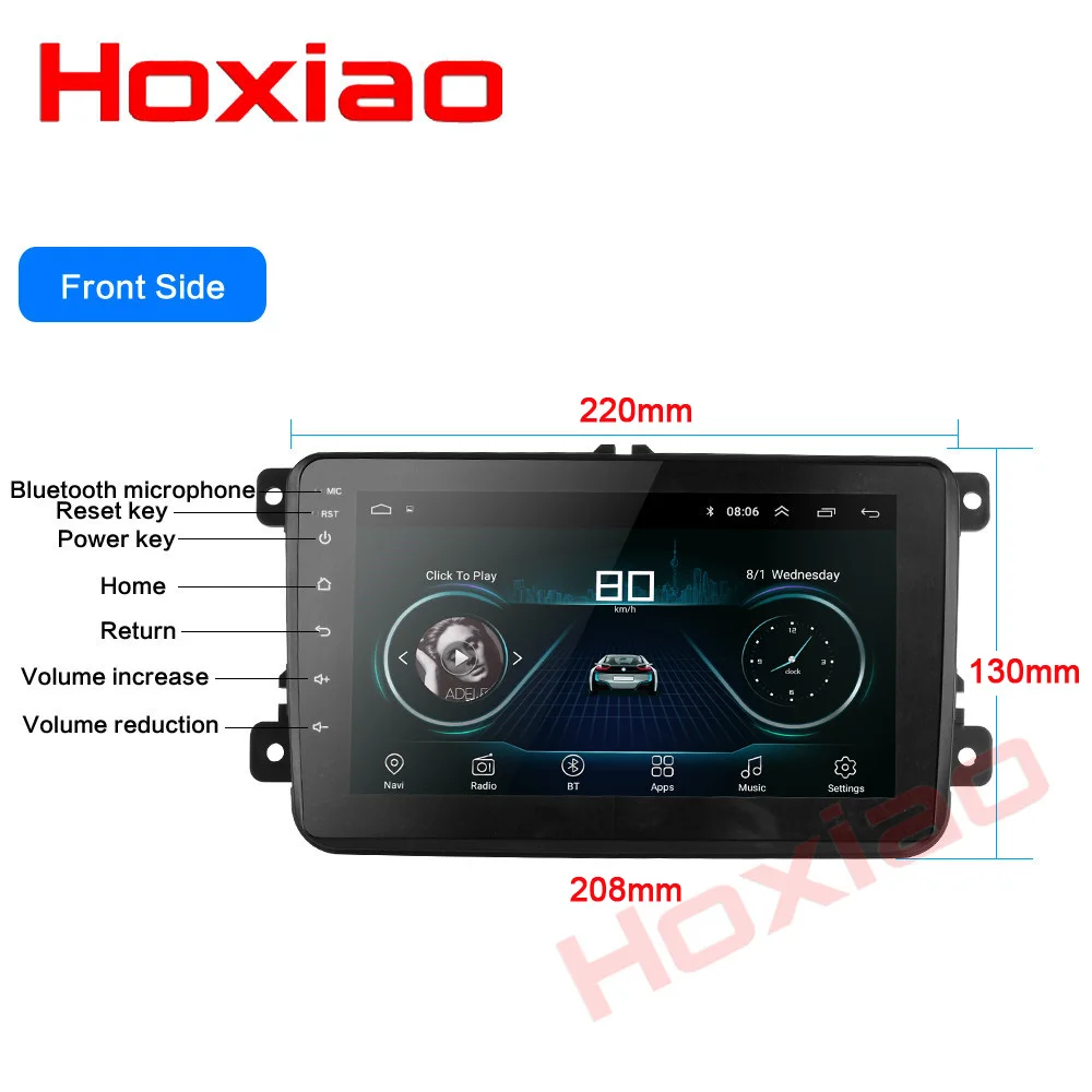 Для VW/Golf/Passat/POLO/Tiguan/Skoda/Fabia/Rapid/Seat/Leon Autoradio 8 дюймов Автомобильный Android радио gps стерео