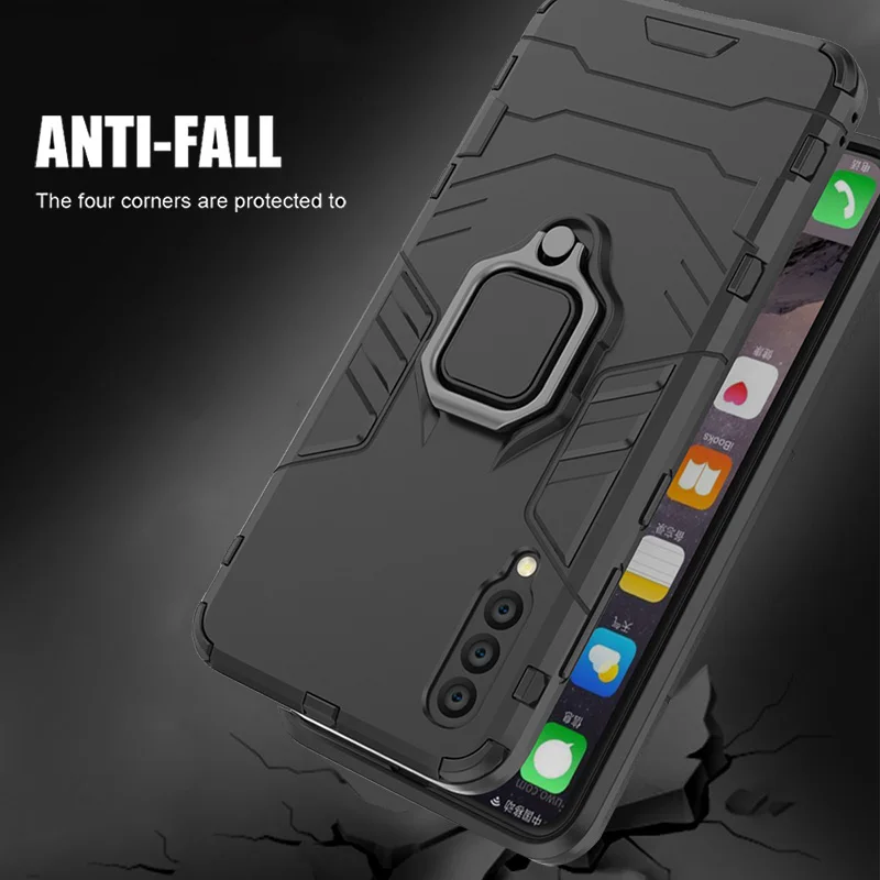 Armor Ring Case For Samsung Galaxy A50 case Magnetic Car Hold Shockproof Soft Bumper Cover A40 A30 A70 A10 A80 | Мобильные телефоны