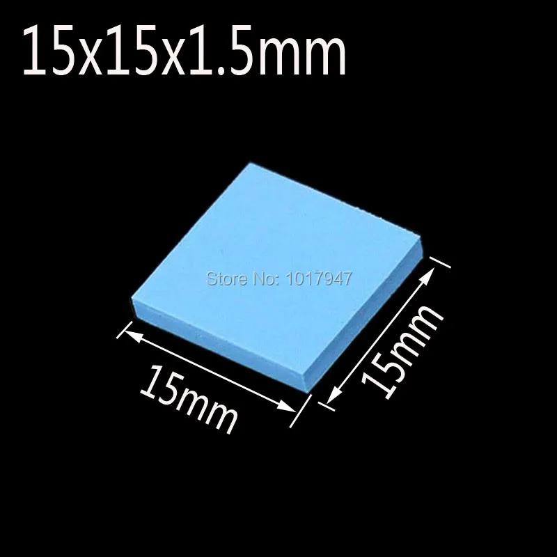 36 шт. в партии синий 15x15 мм 15x15x1 5 GPU силиконовый составной тепловой коврик|silicon