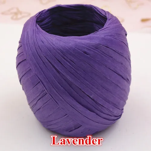 Lavender 20 м/катушка бумажная лента рафия рулон бумаги веревка из рафии соломенная веревка шар подарочная упаковка сувениры подарочная упаковка - Цвет: Lavender