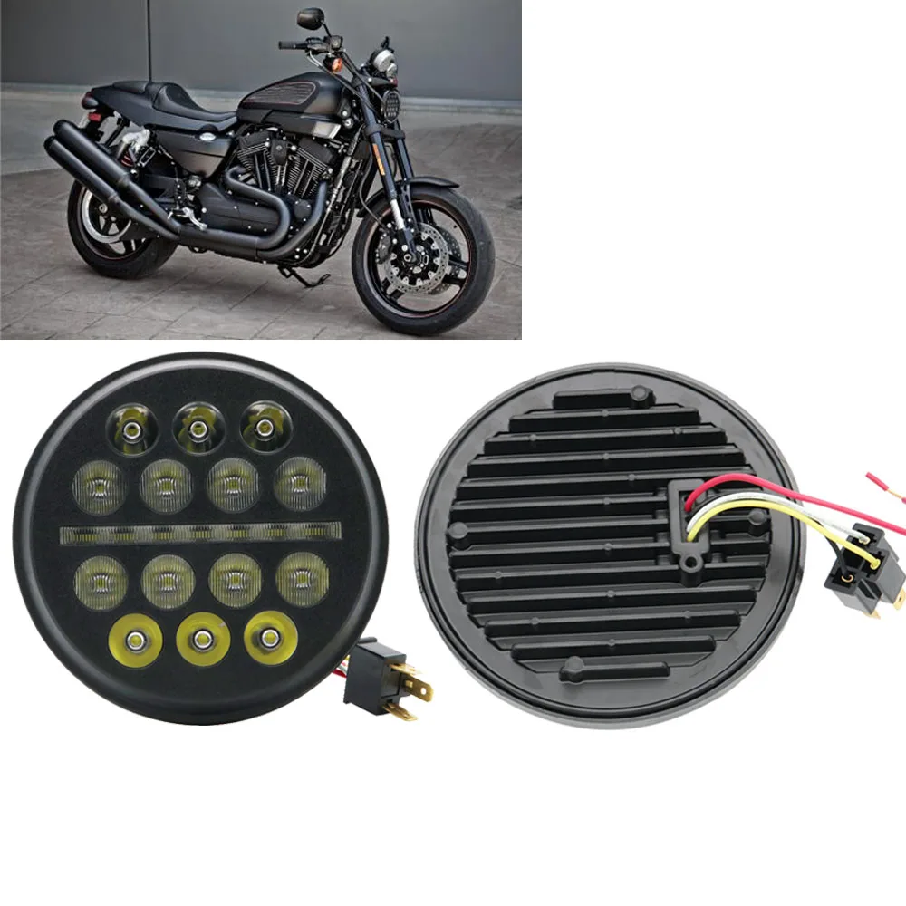 Moto rcycle 5 75 3/4 &quotкруглые светодиодные фары для Harley Dyna Sportster 1200 48 883 Iron 72 750| |
