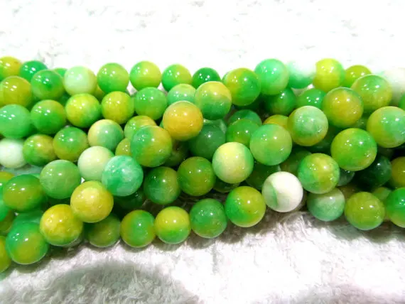 wholesale 5strands 12mm jade gergous round ball green cherry clear blue mixed charm jewelry bead | Украшения и аксессуары