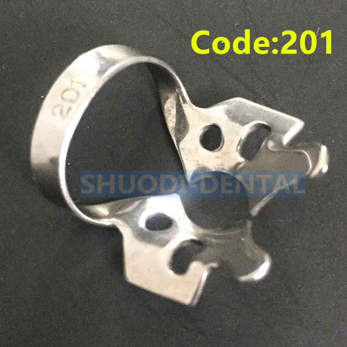 3 pcs code 201 Перемычка резиновая для зубного протезирования зажим нержавеющая сталь дамба Клип держатель уход за зубами уход за полостью рта - Цвет: 3 pcs code 201