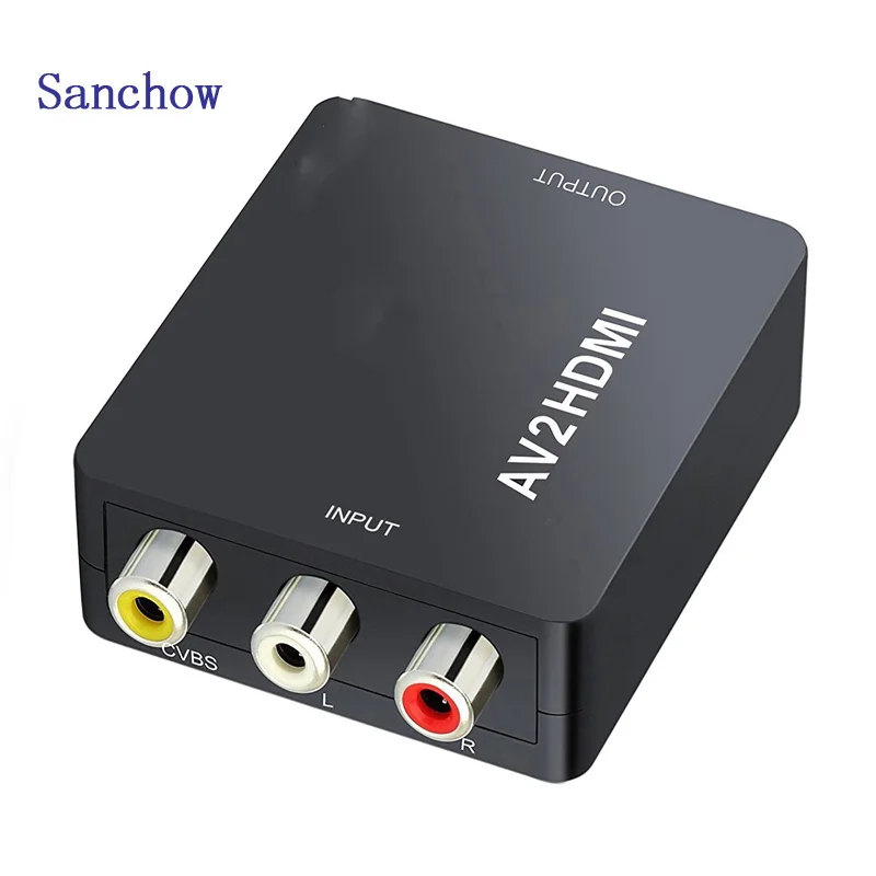 Sanchow RCA к HDMI AV 1080 P мини композитный CVBS для видео аудио конвертер адаптер XBOX PS3 PS4|rca