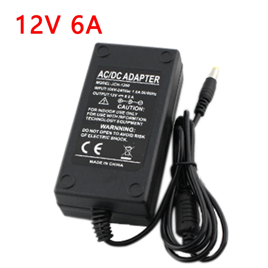 12V 6A AC-DC 220 В до 12 В Питание 12V 1A 2A 3A 5A 6A 8A трансформатор регулируется Мощность адаптер переключения Зарядное устройство для детей возрастом от 12V светодиодные лампы - Цвет: 12V 6A