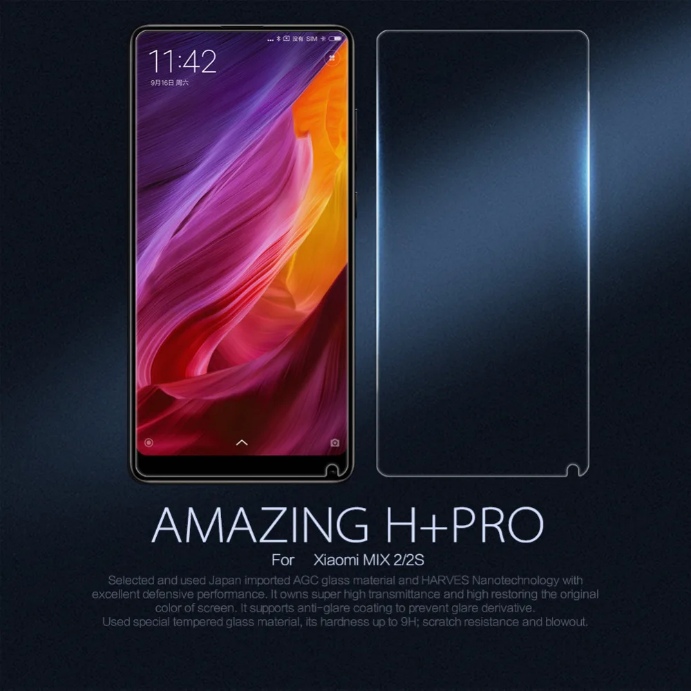 Nillkin Xiaomi Mi MIX 2 закаленное стекло стеклянная пленка Amazing H + Pro 0 мм Защита экрана для