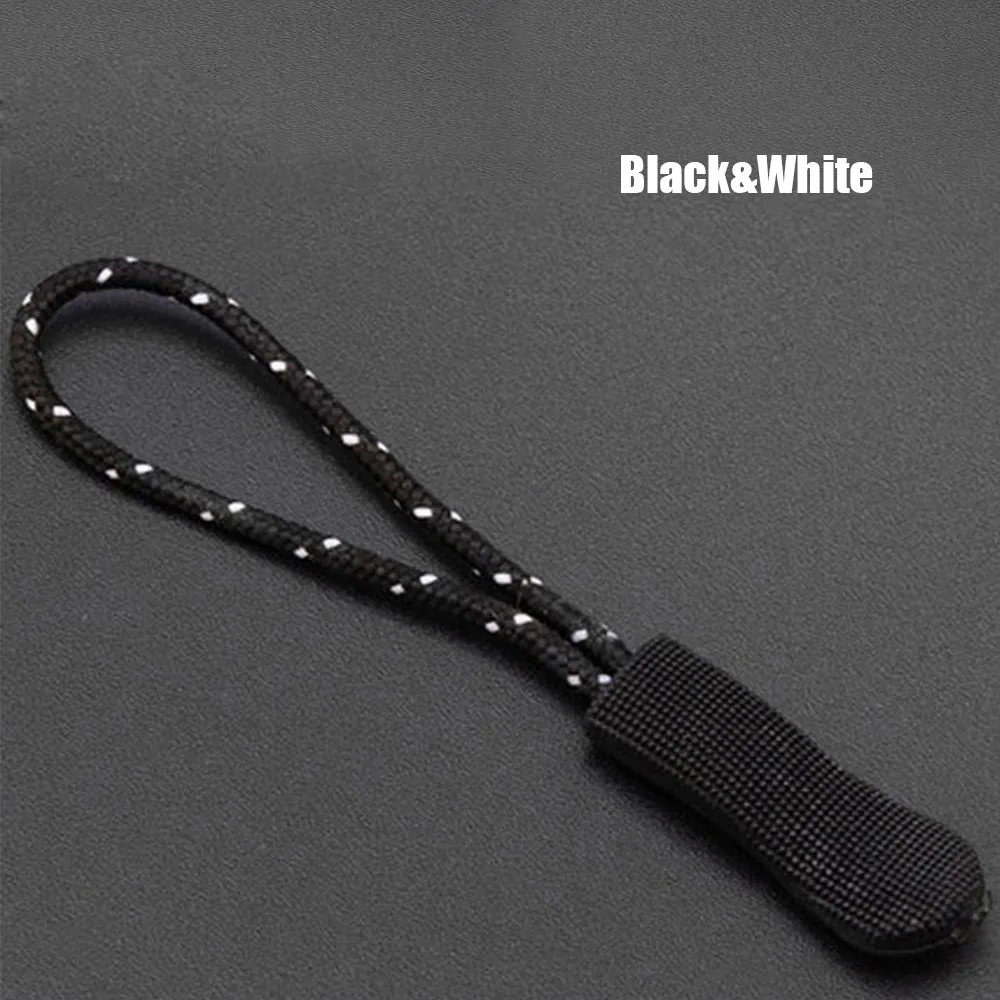 Black White 2 шт. дорожная сумка, чемодан, палатка, рюкзак на молнии, потяните съемник, верёвка для упражнений, фиксатор бирки, застежка на молнии, сменный зажим, сломанная пряжка - Цвет: Black White