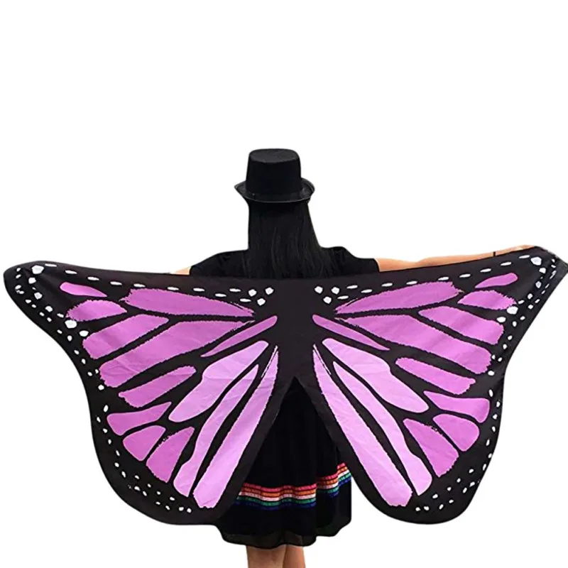 

Butterfly Wings Printed Swim Cover-ups Soft Fabric Fairy Cover-ups Costume Accessory for Women
