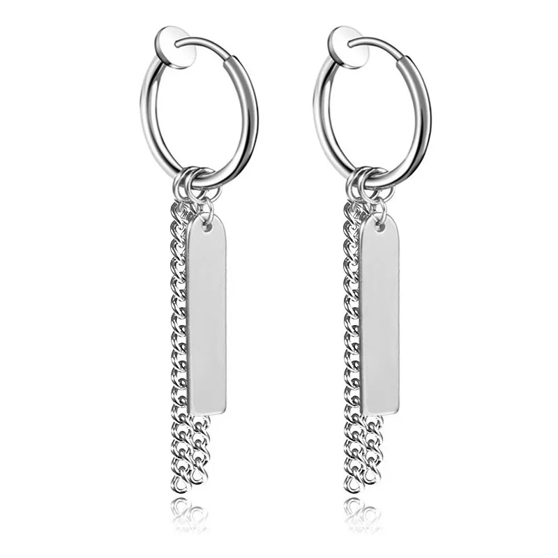 Tag B Silver Новое поступление серьги-гвоздики из нержавеющей стали крест звезда Скорпион кисточкой для женщин мужчин Мода хип-хоп подарочные украшения для ушей - Окраска металла: Tag B Silver