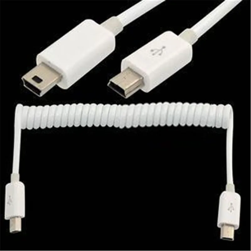 Спиральный мини USB B 5Pin M к Мини Мужской адаптер кабель 1 м 3 фута | Компьютеры и офис