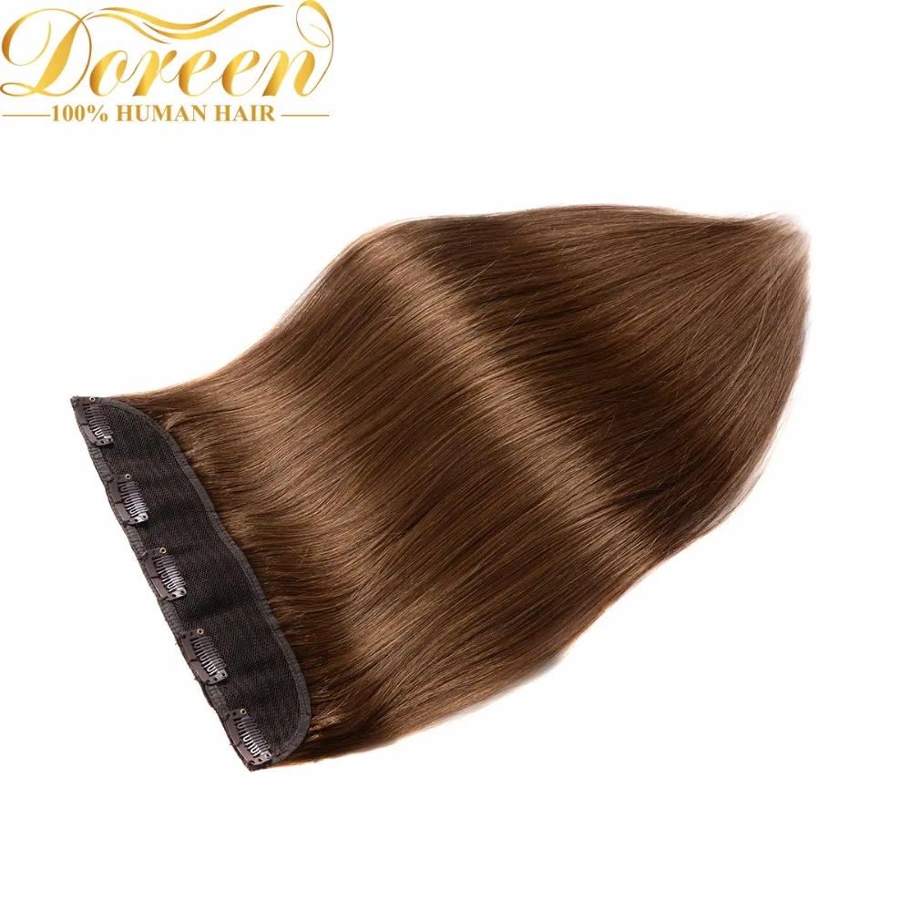Doreen #2 #4 #8 коричневый цвет 100 г 1 шт./компл. набор клип в один кусок волос 100%