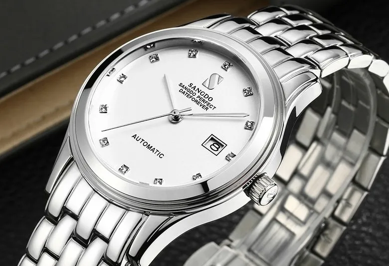 40 мм SANGDO мужские часы сапфировые зеркальные автоматические само ветер движение