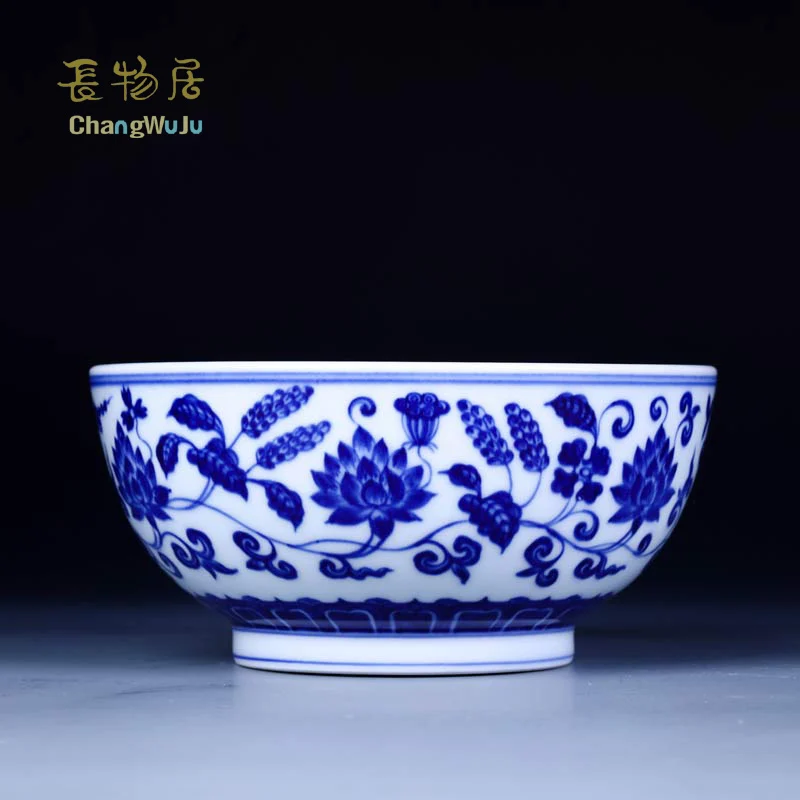 Чаши Changwuju в цзиндэчжэне фарфоровые столовые приборы 7 дюймов ручная роспись сине