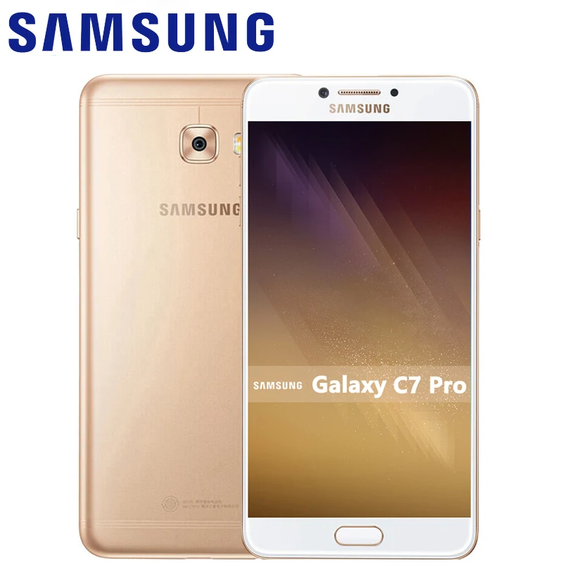 Глобальной прошивки samsung Galaxy C7 Pro 2017 c7010 4 г Оперативная память 64 Встроенная 5 7