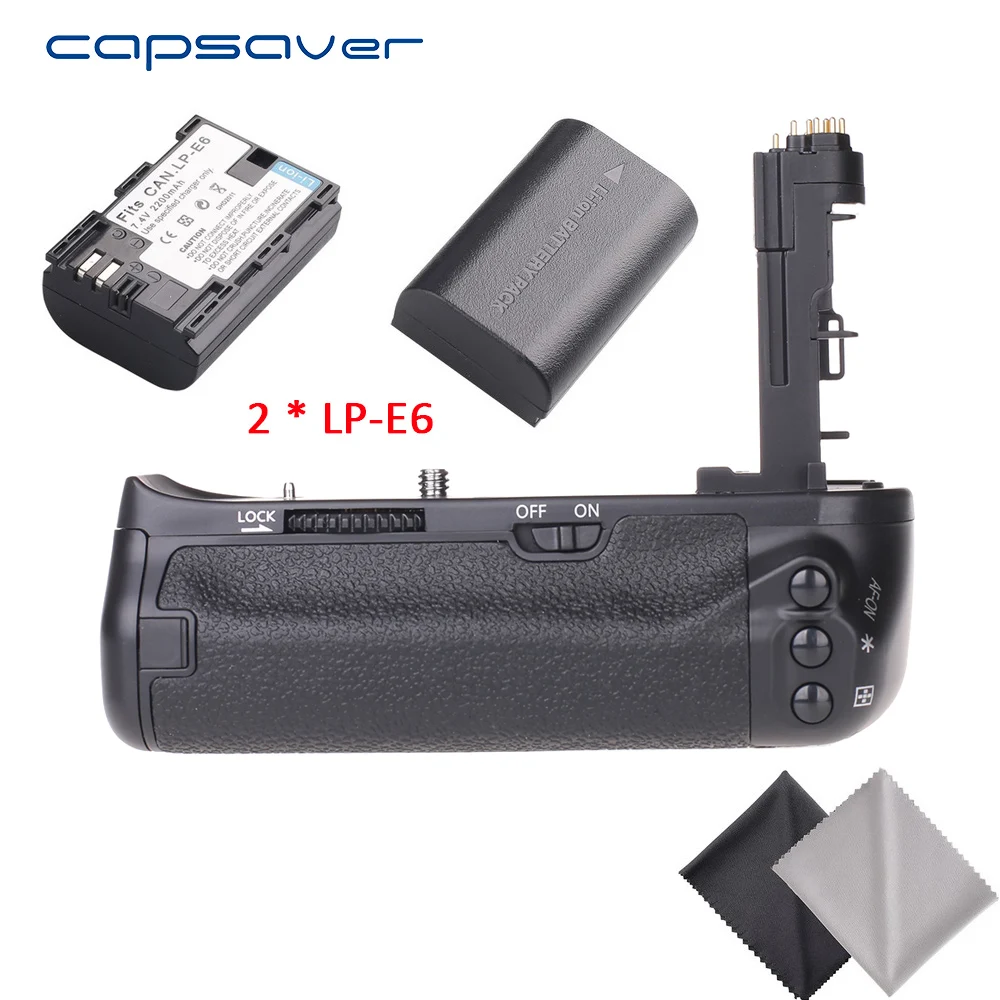 Вертикальный держатель аккумуляторной батареи capsaver 2 шт. для цифровых зеркальных