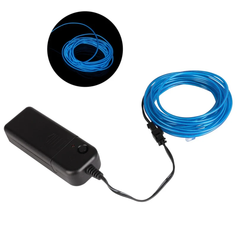 L Светящийся EL Wire Cable светодиодный неоновый светильник для рождественской танцевальной вечеринки DIY Костюмы Одежда светящийся светильник для автомобиля украшение - Испускаемый цвет: L